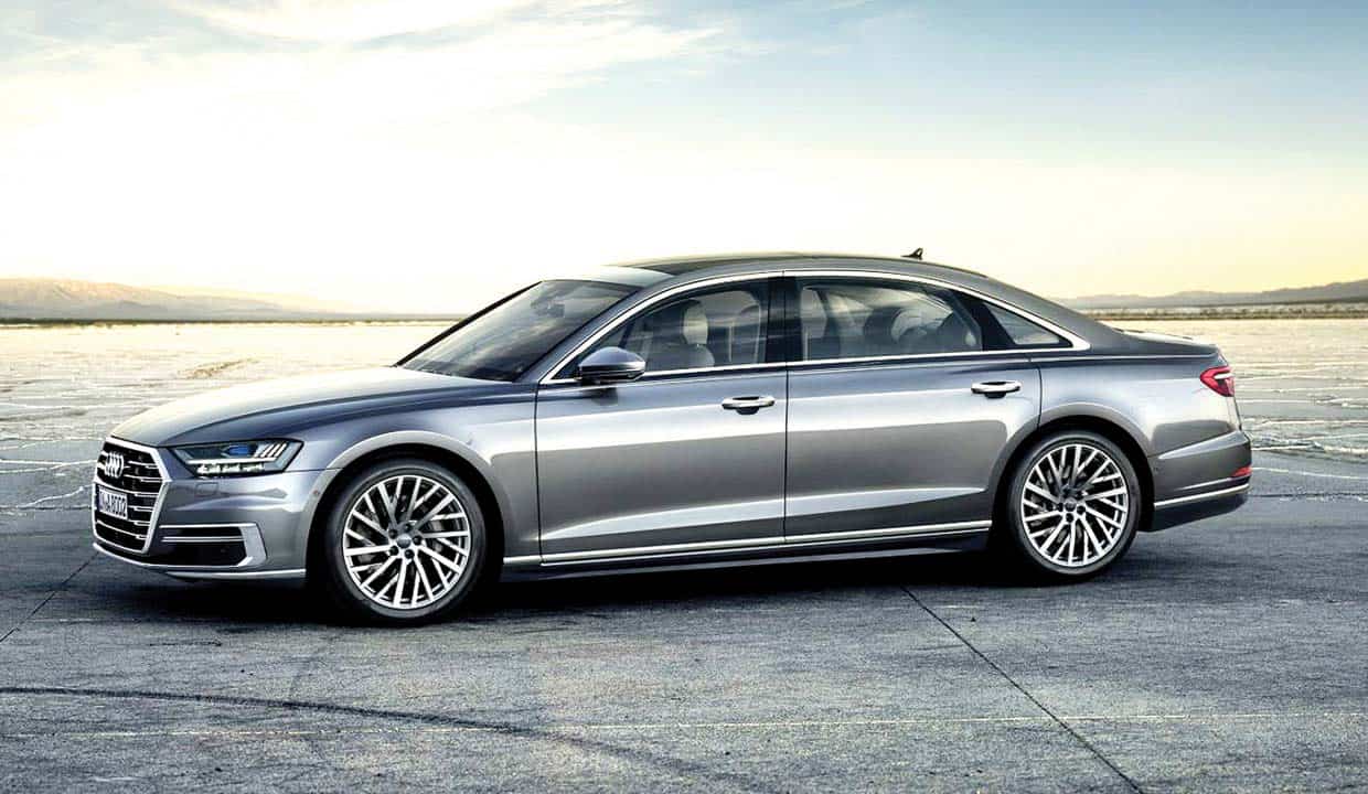 The new Audi A8 L luxury sedan rides on predictive active suspension ...